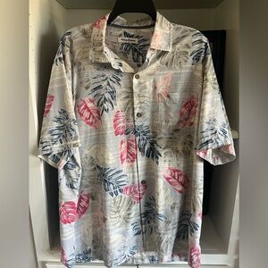 Tommy Bahama Silk Beach Leaf Print Men's Shirt L